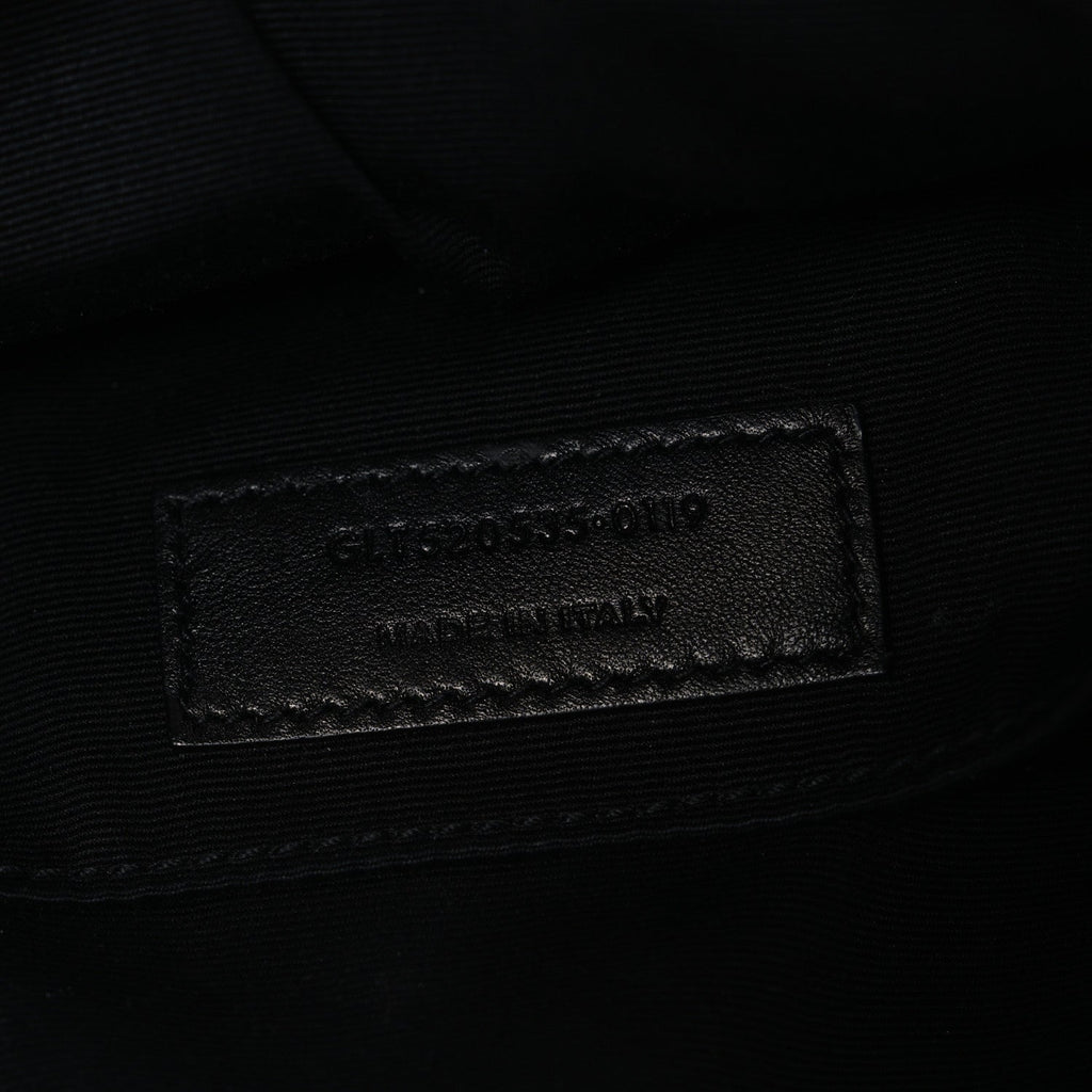 Calfskin Crocodile Embossed Monogram Lou Camera Bag Black