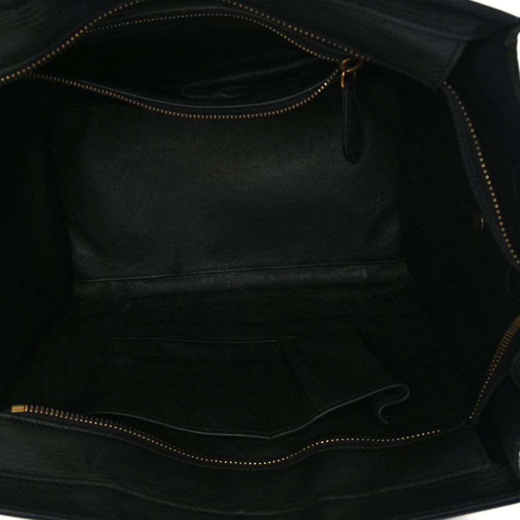 Calfskin Snakeskin Mini Luggage Black White
