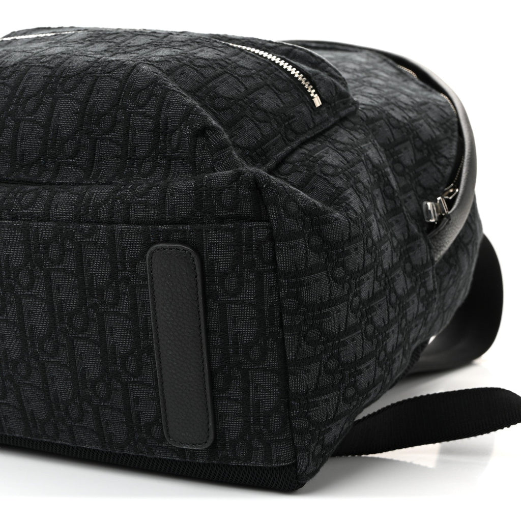 Oblique Calfskin Rider Backpack Black