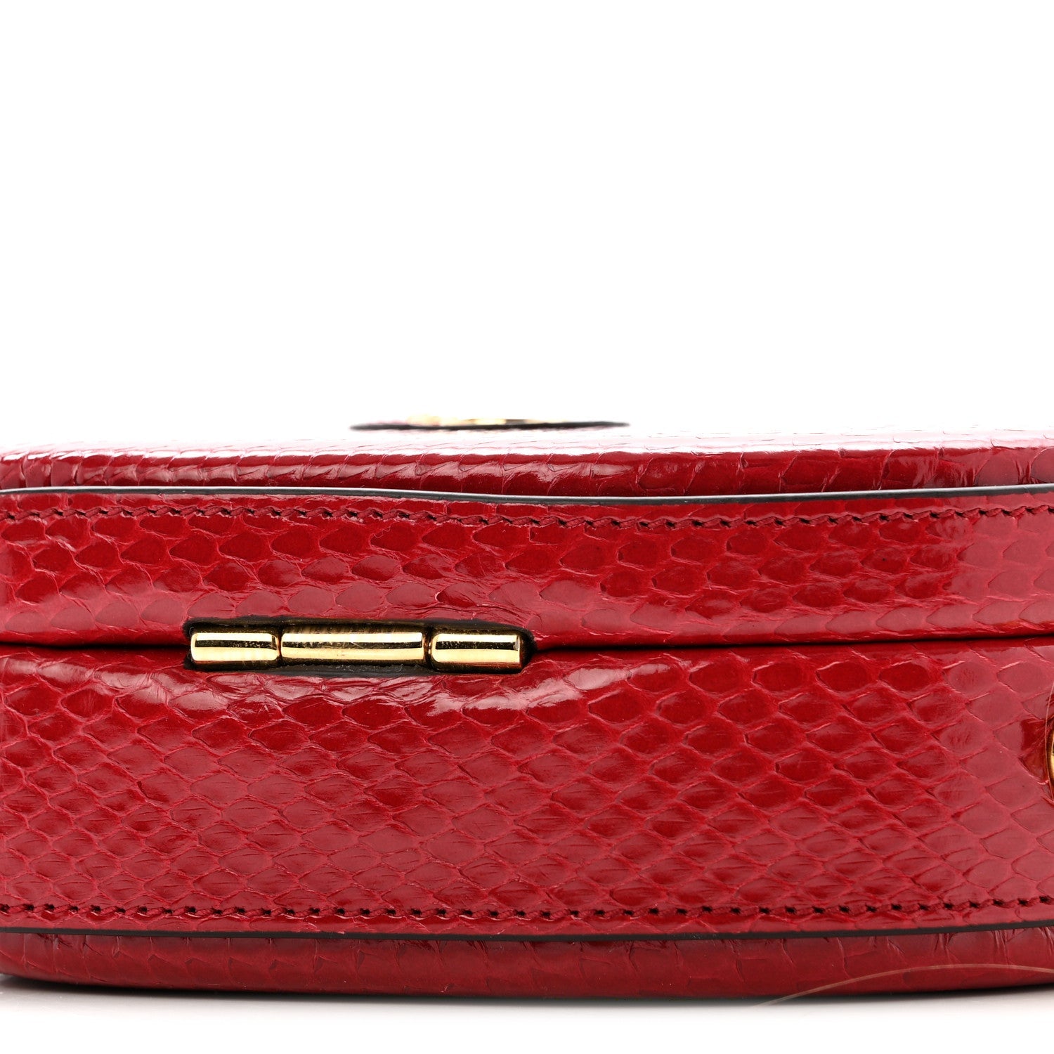 Snakeskin Broadway Mini Heart Top Handle Bag Rasberry Candy