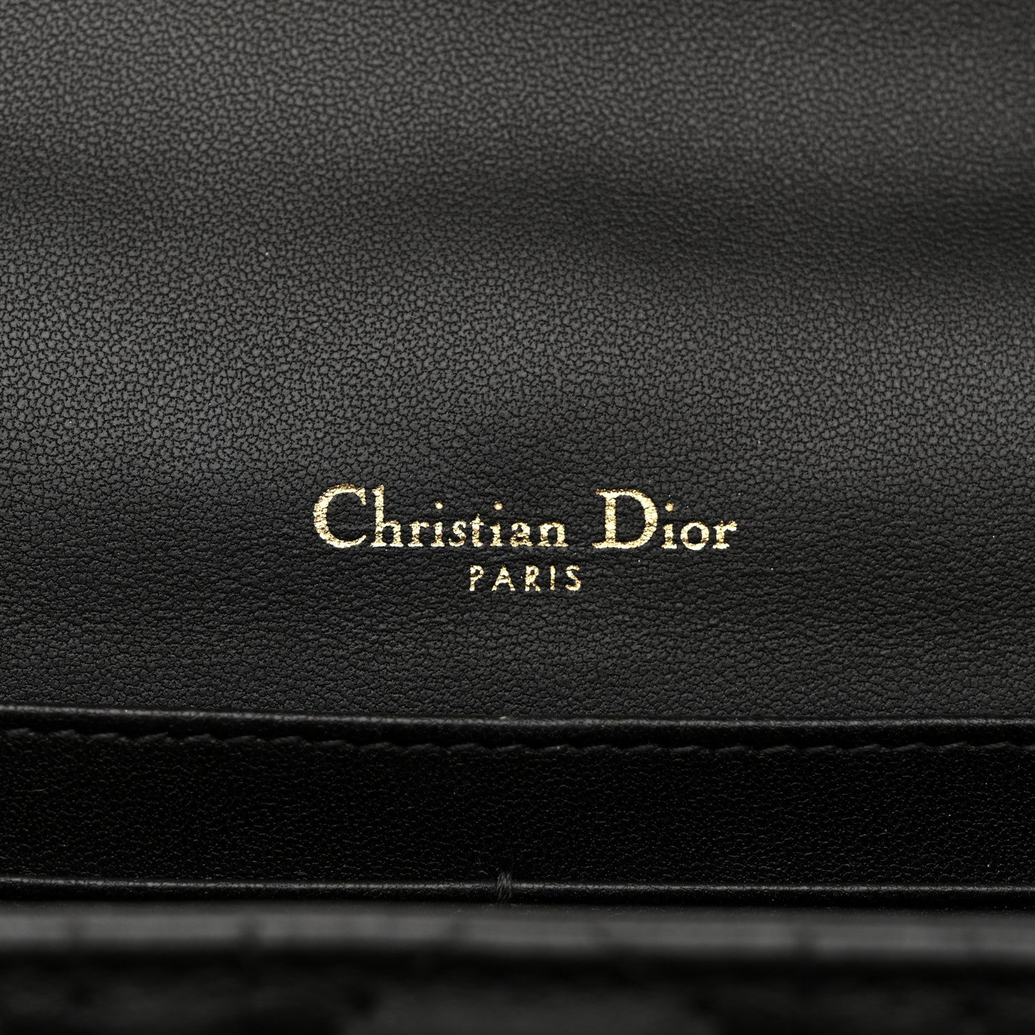 Lambskin Cannage Chain My Dior Daily Chain Pouch Black