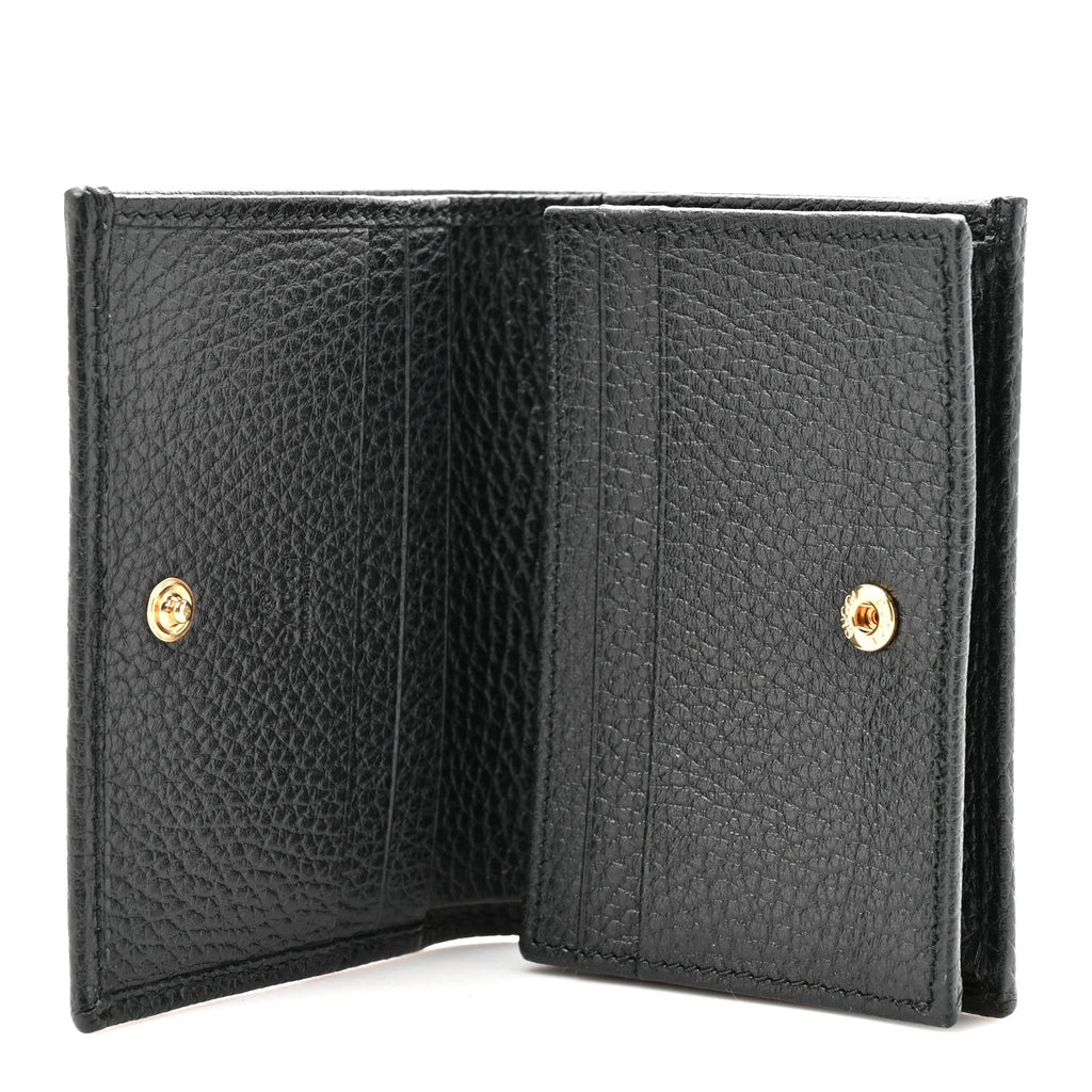 Pebbled Calfskin GG Marmont  Case Black