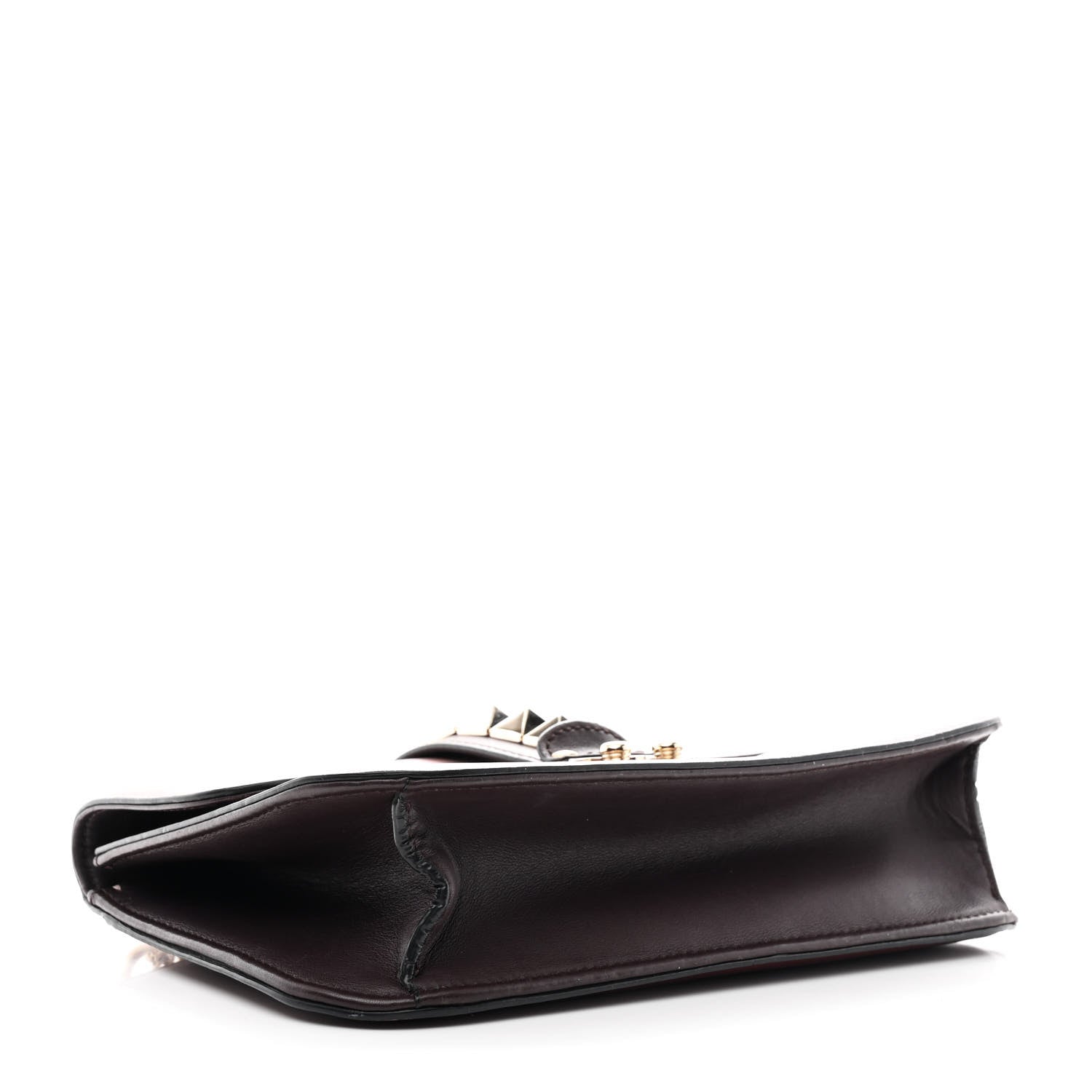 Vitello Tri-Color Medium Glam Lock Rockstud Flap Rubin Water Rose Marine