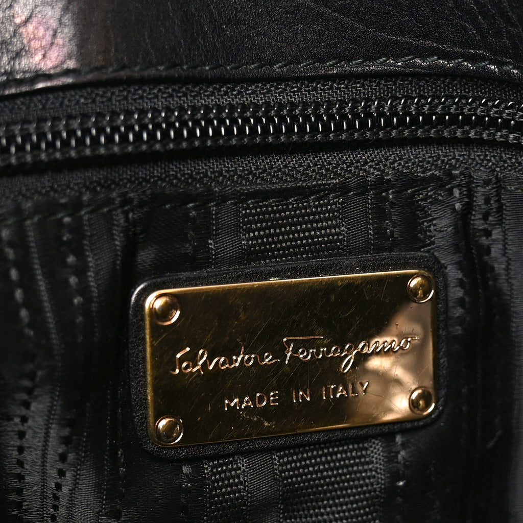 Calfskin Chain Tote Black
