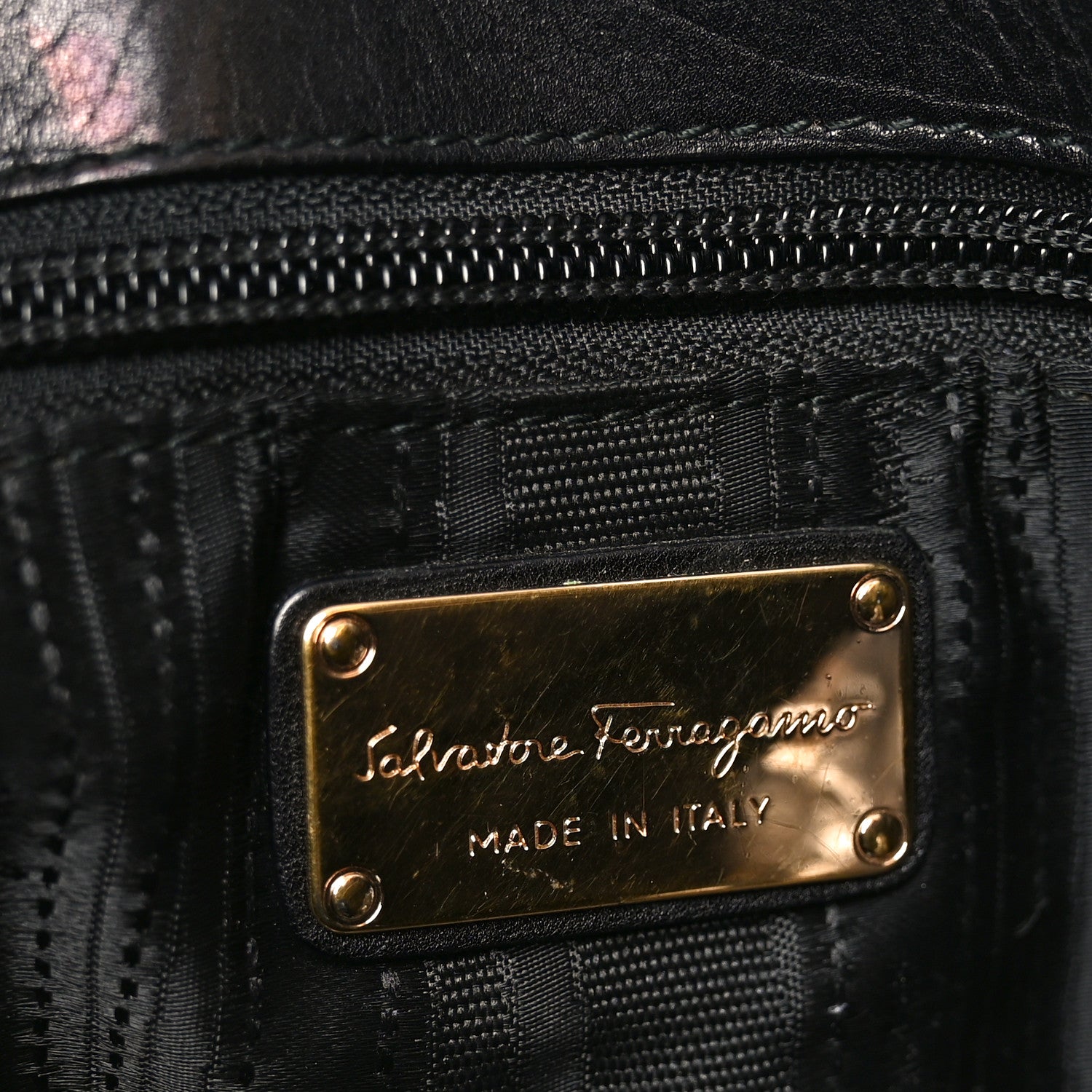 Calfskin Chain Tote Black