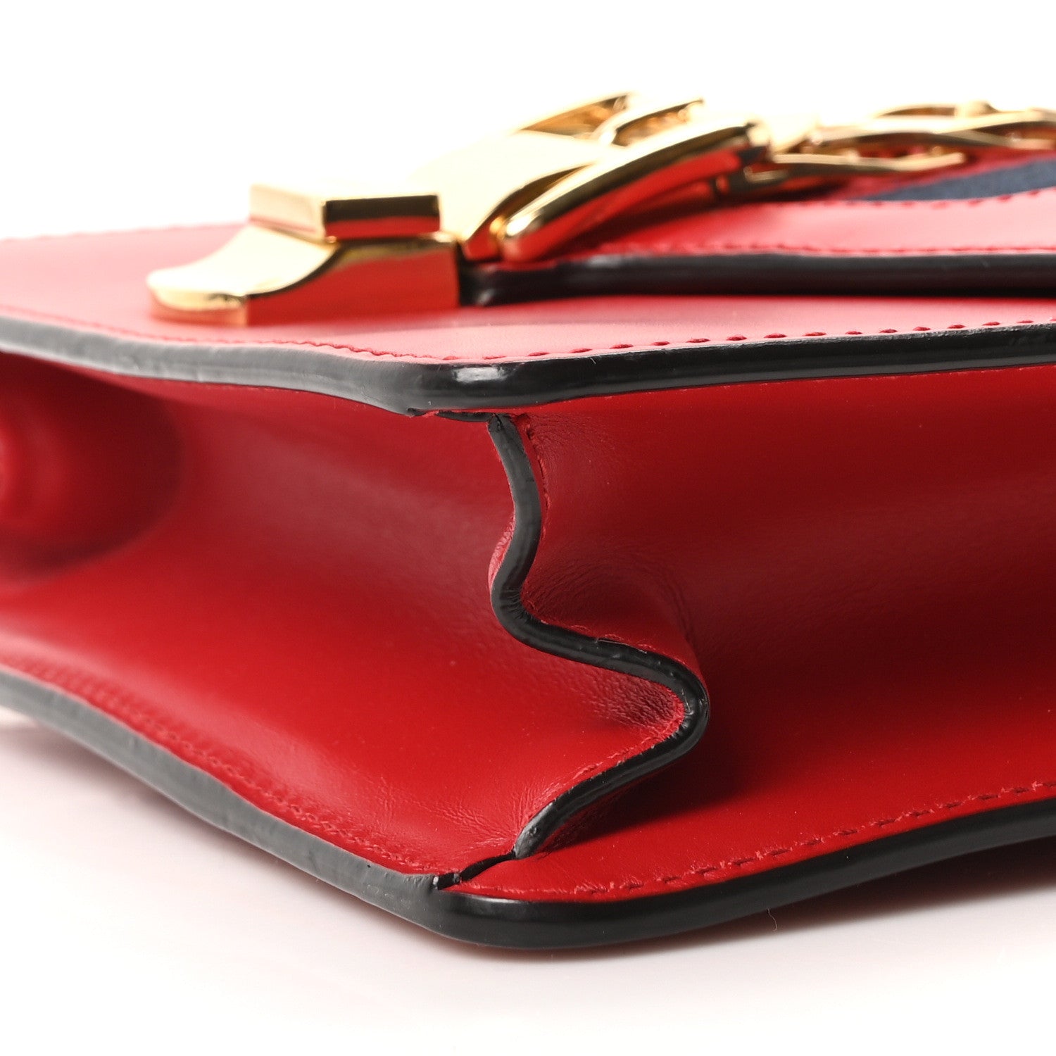 Calfskin Mini Sylvie Chain Shoulder Bag Hibiscus Red
