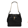 Caviar Quilted Medium Chanel 25 Handbag Black