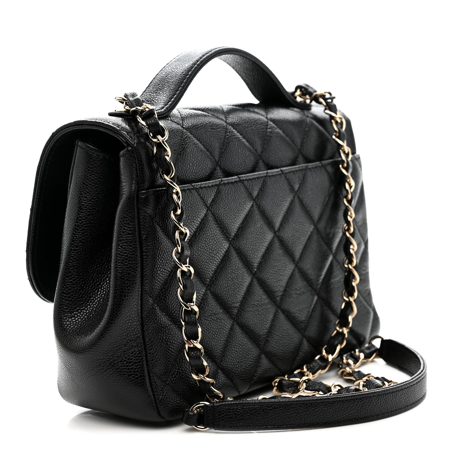 Caviar Quilted Medium Business Affinity Flap Black