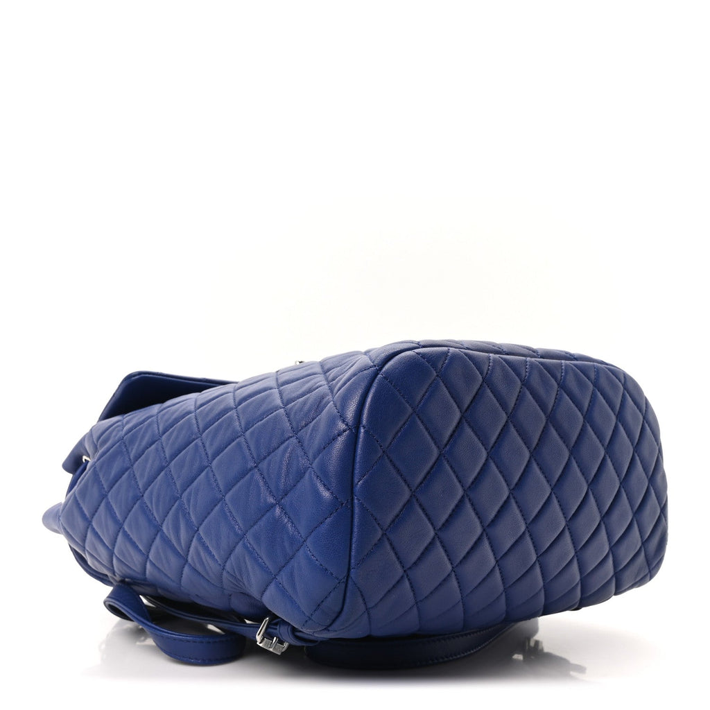 Calfskin Quilted Large Urban Spirit Backpack Navy