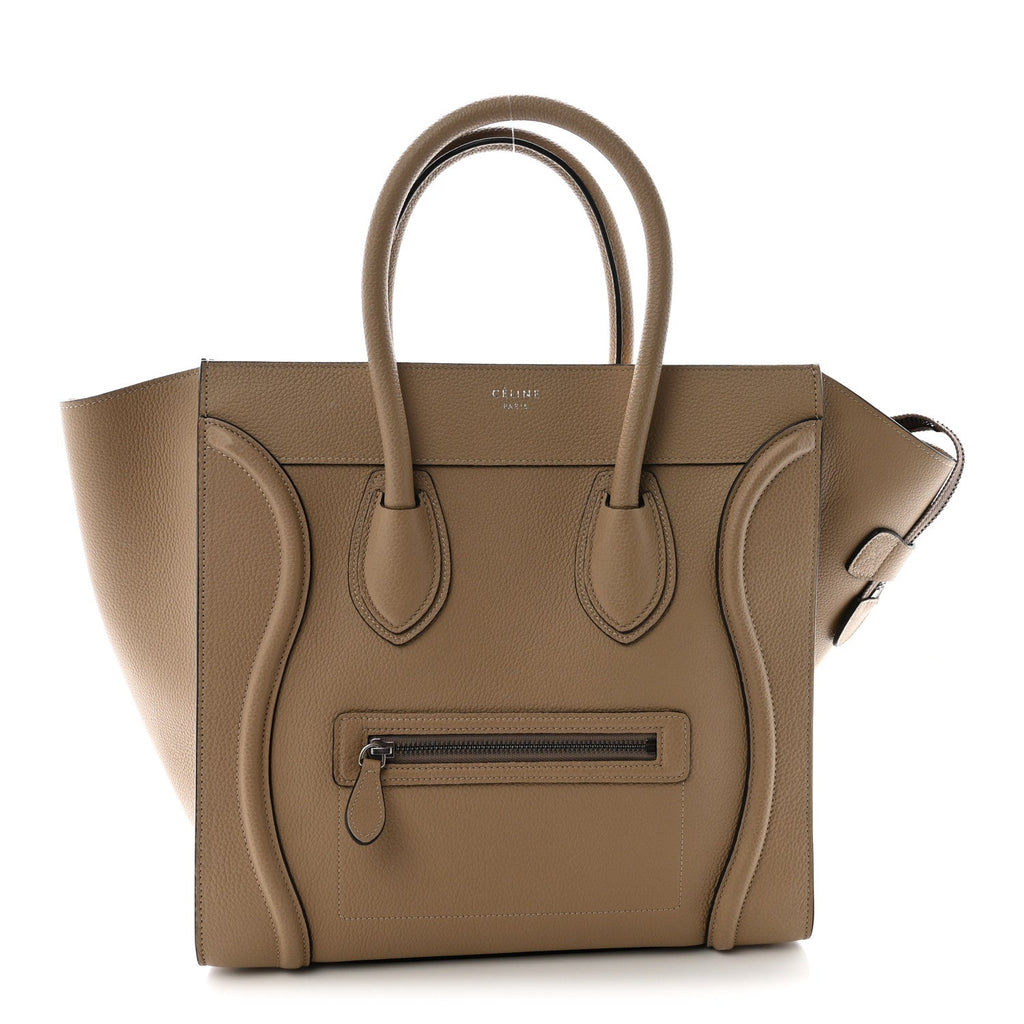 Drummed Calfskin Mini Luggage Dune