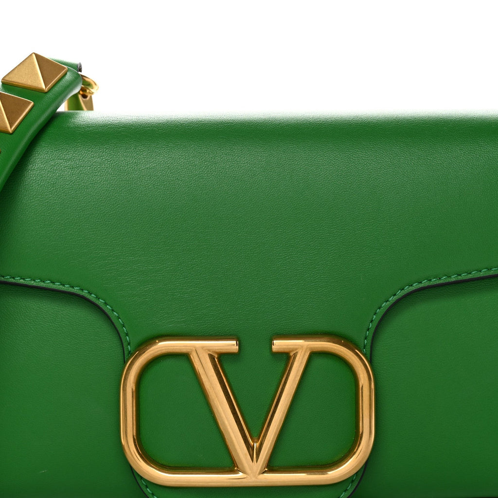Nappa Stud Sign Shoulder Bag Ultra Green