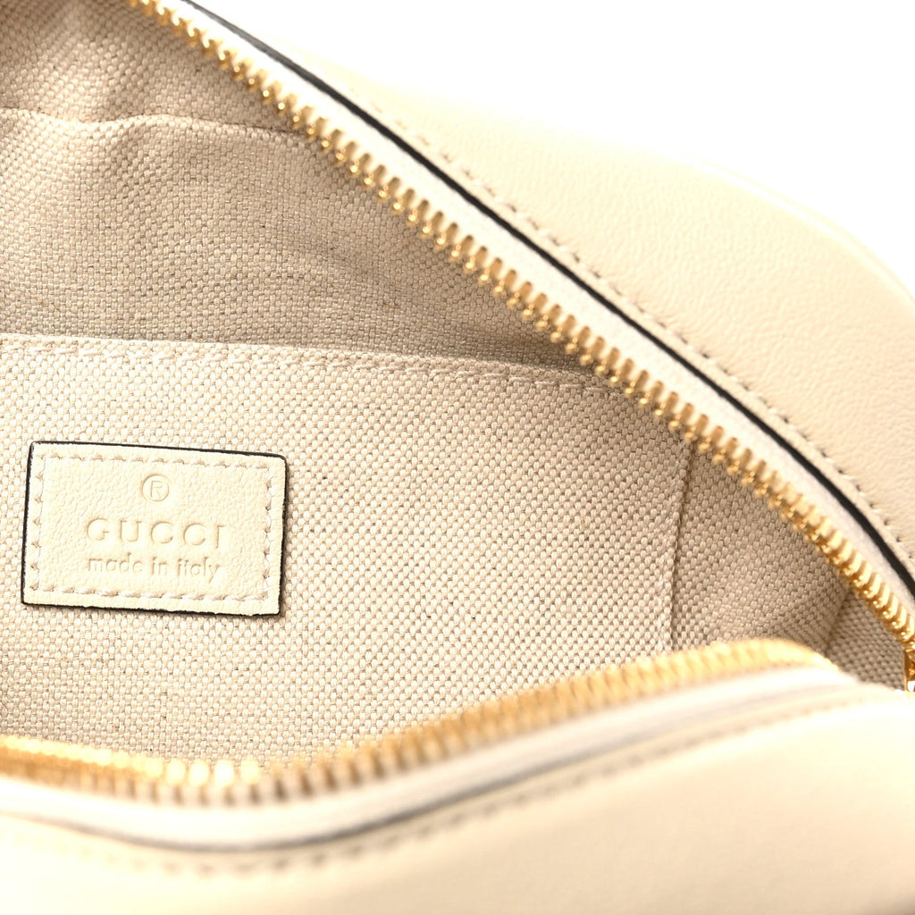 Sakai Be Green Calfskin Diagonal Stitched Small Blondie Shoulder Bag Mystic White