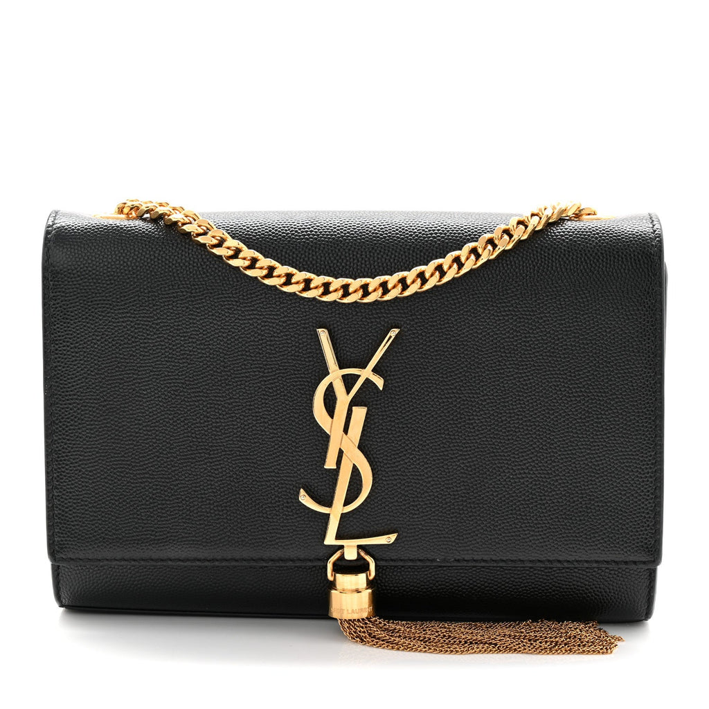 Grain De Poudre Small Classic Monogram Kate Tassel Satchel Black