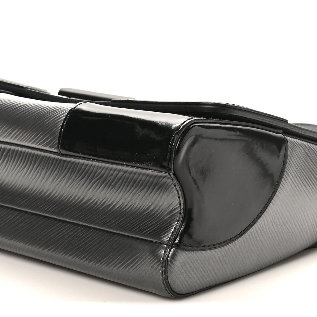 Epi Patent Twist Shoulder Bag MM Anthracite Nacre