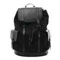 Monogram Jumbo GG Textured Dollar Calfskin Web Double Buckle Backpack Black