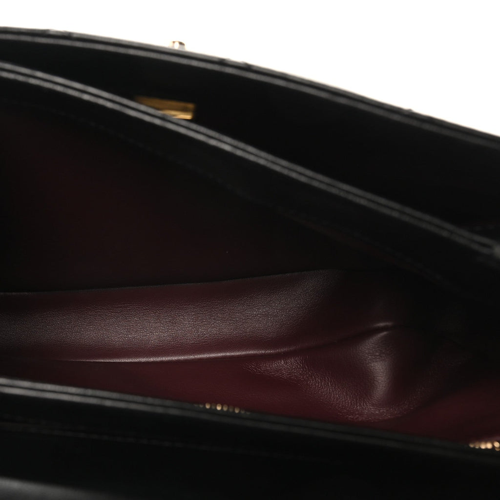 Lambskin Quilted Small Trendy CC Dual Handle Flap Bag Black
