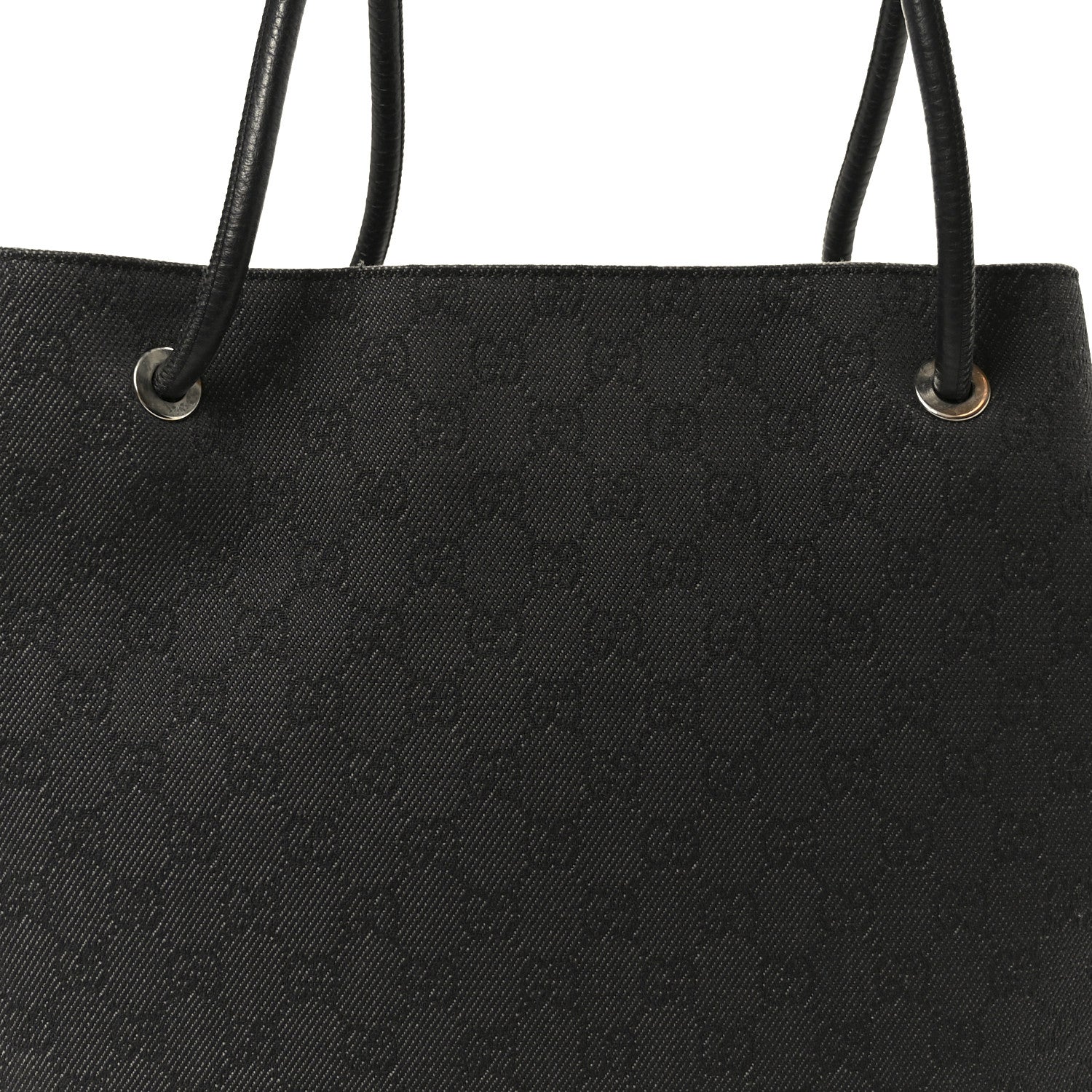 Canvas Monogram Gifford Shopping Tote Black