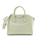 Shiny Lord Calfskin Small Antigona Aqua Green