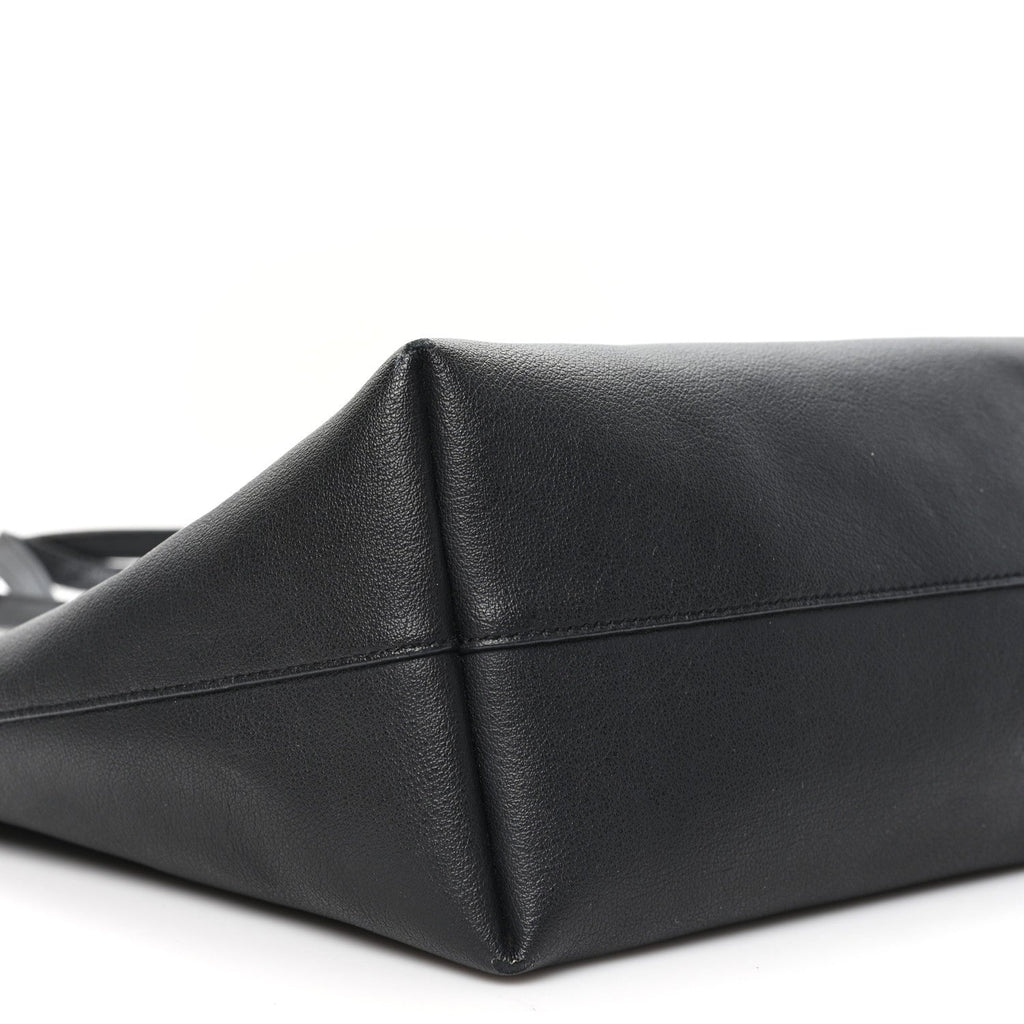 Calfskin Large Shopping Tote Black