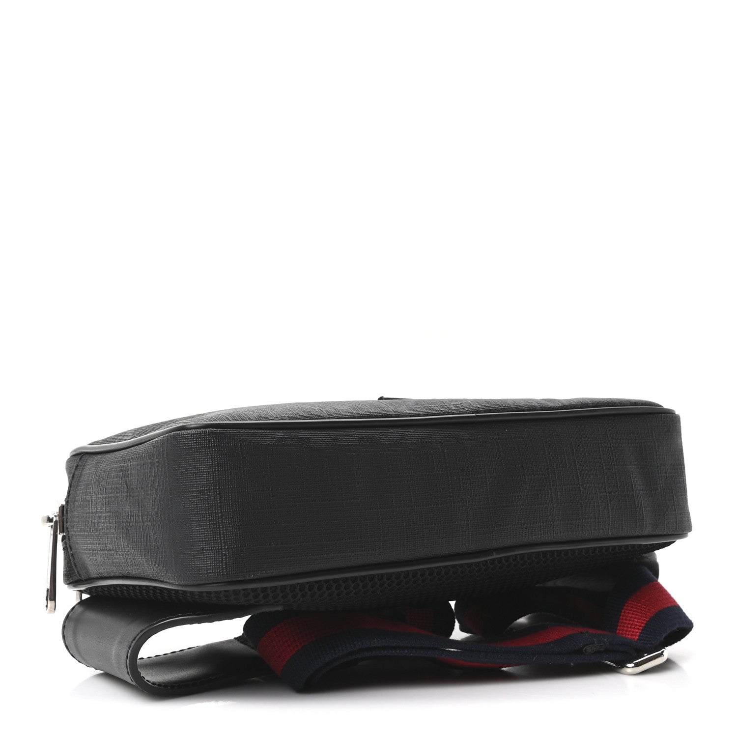 Soft GG Supreme Monogram Web Belt Bag Black Grey