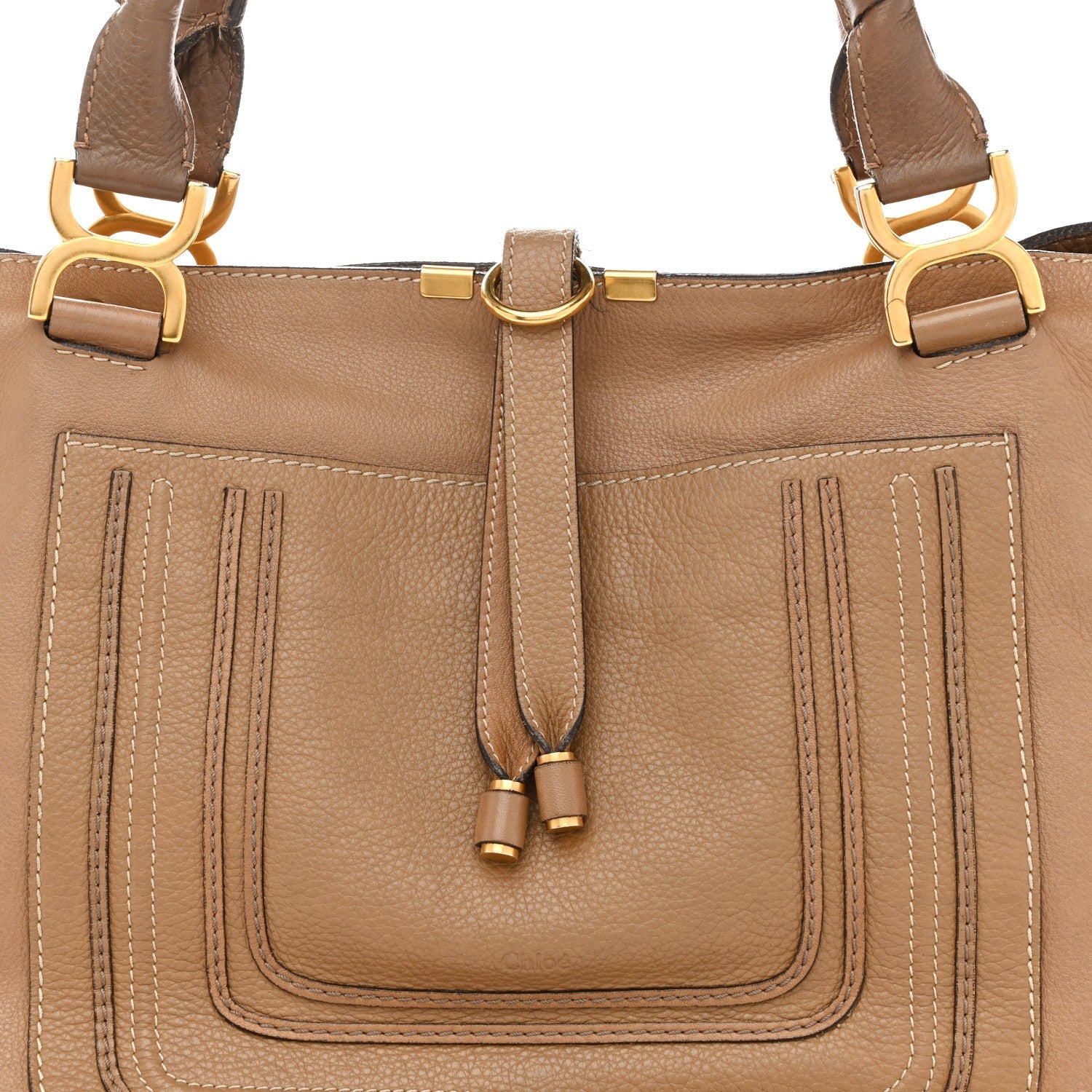 Calfskin Large New Marcie Tote Nut