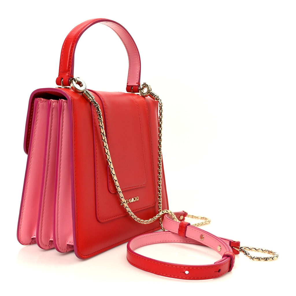 Calfskin Serpenti Forever Top Handle Red