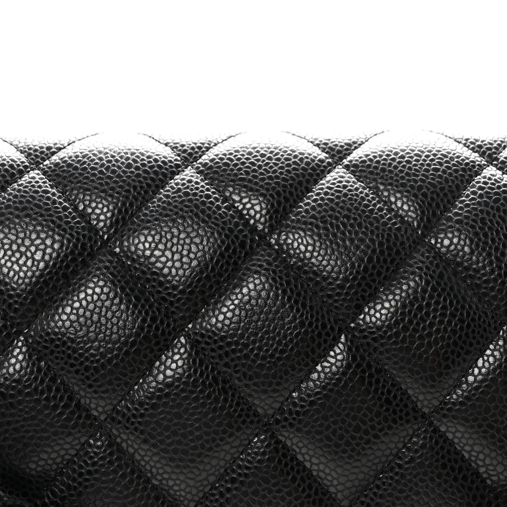 Caviar Quilted Maxi Double Flap Black
