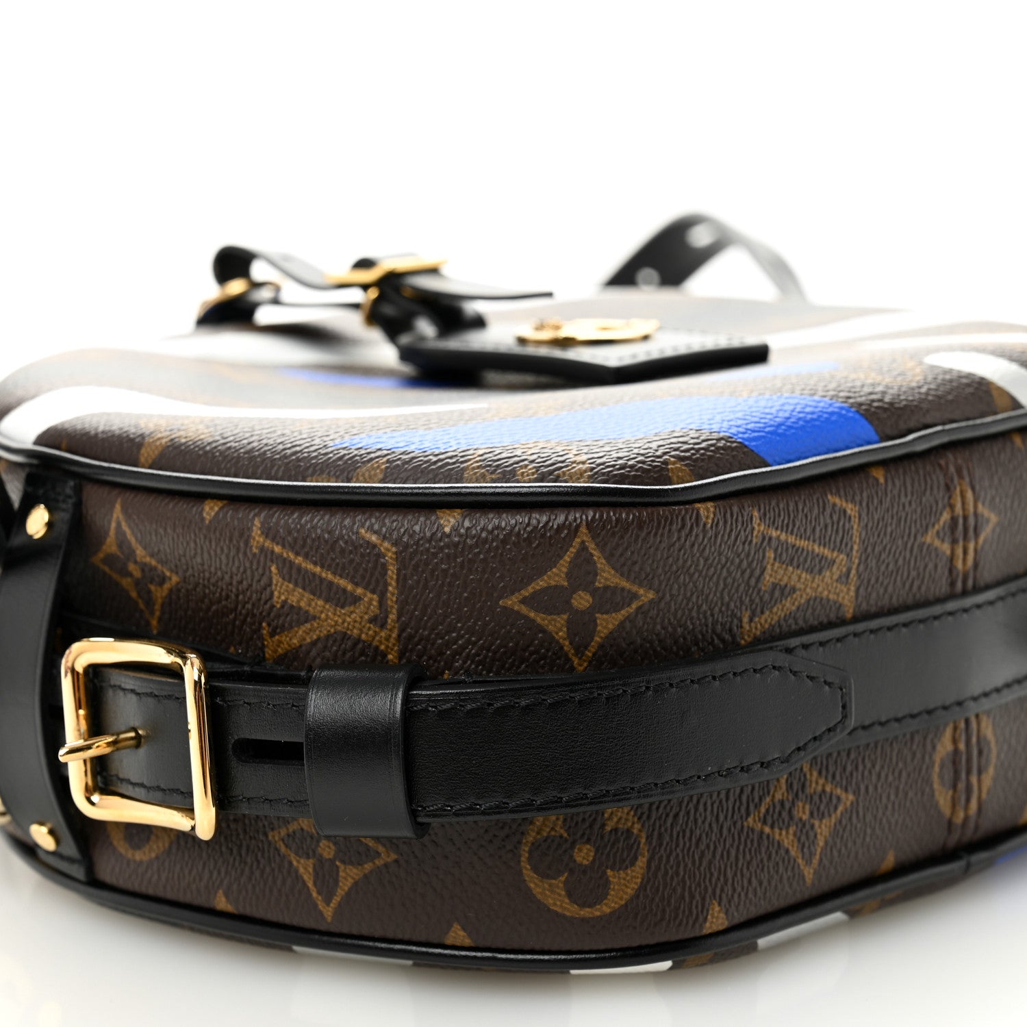 X LOL Monogram Boite Chapeau Souple Blue Silver
