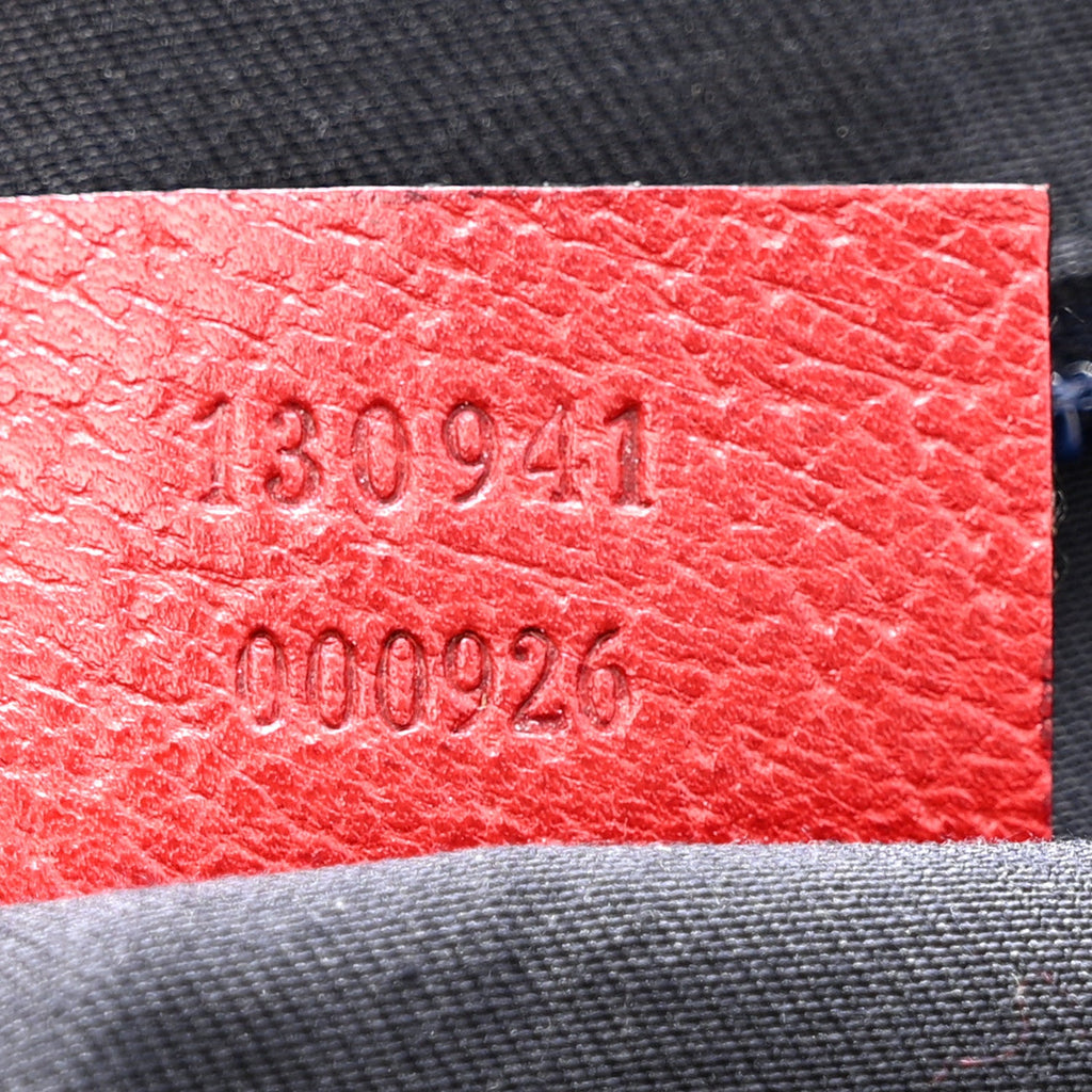 Monogram Work Tote Navy Red