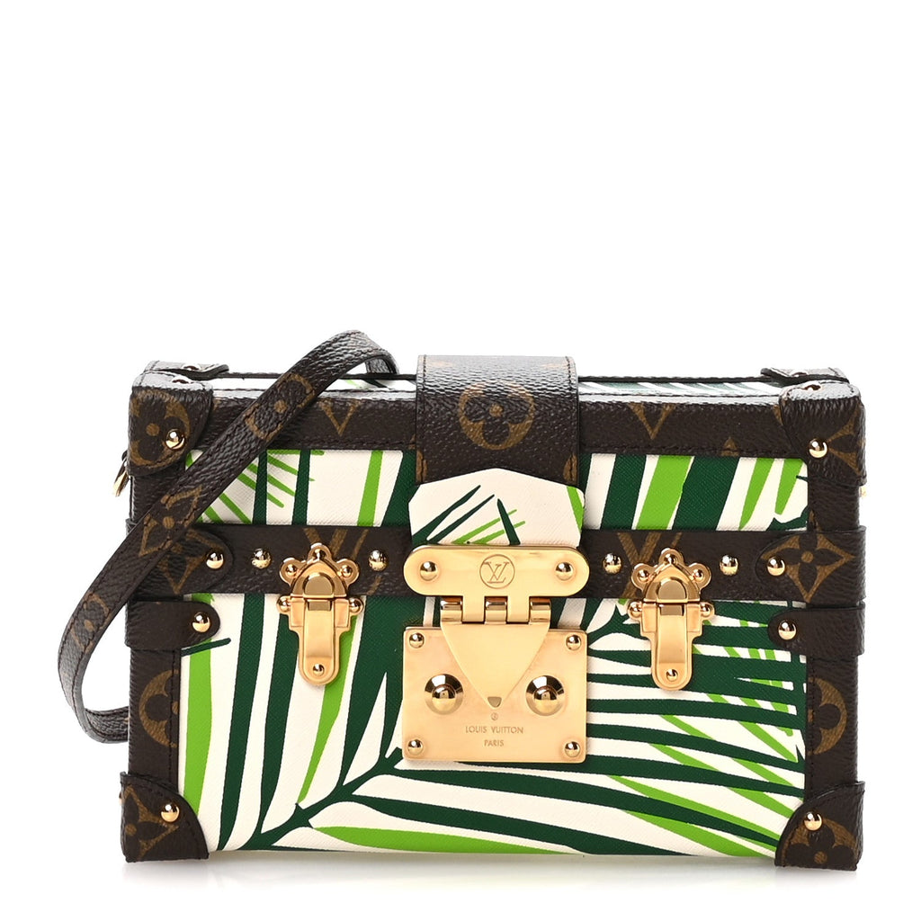 Monogram Palm Trees Print Petite Malle