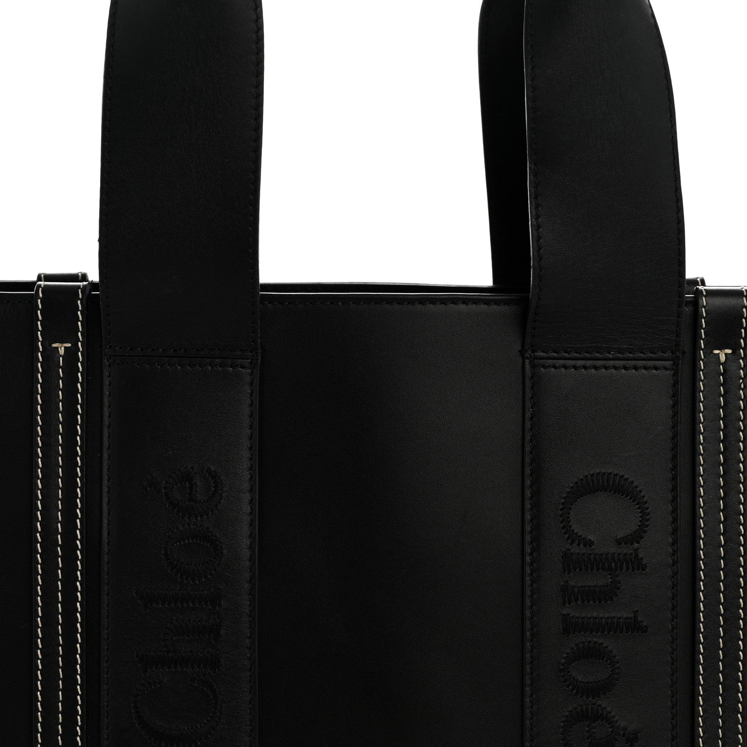 Calfskin Large Woody Tote Black