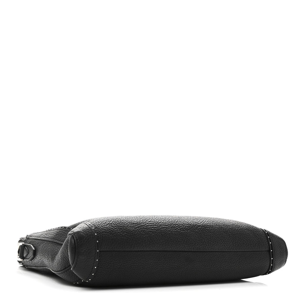 Calfskin Studded Firenze Briefcase Black