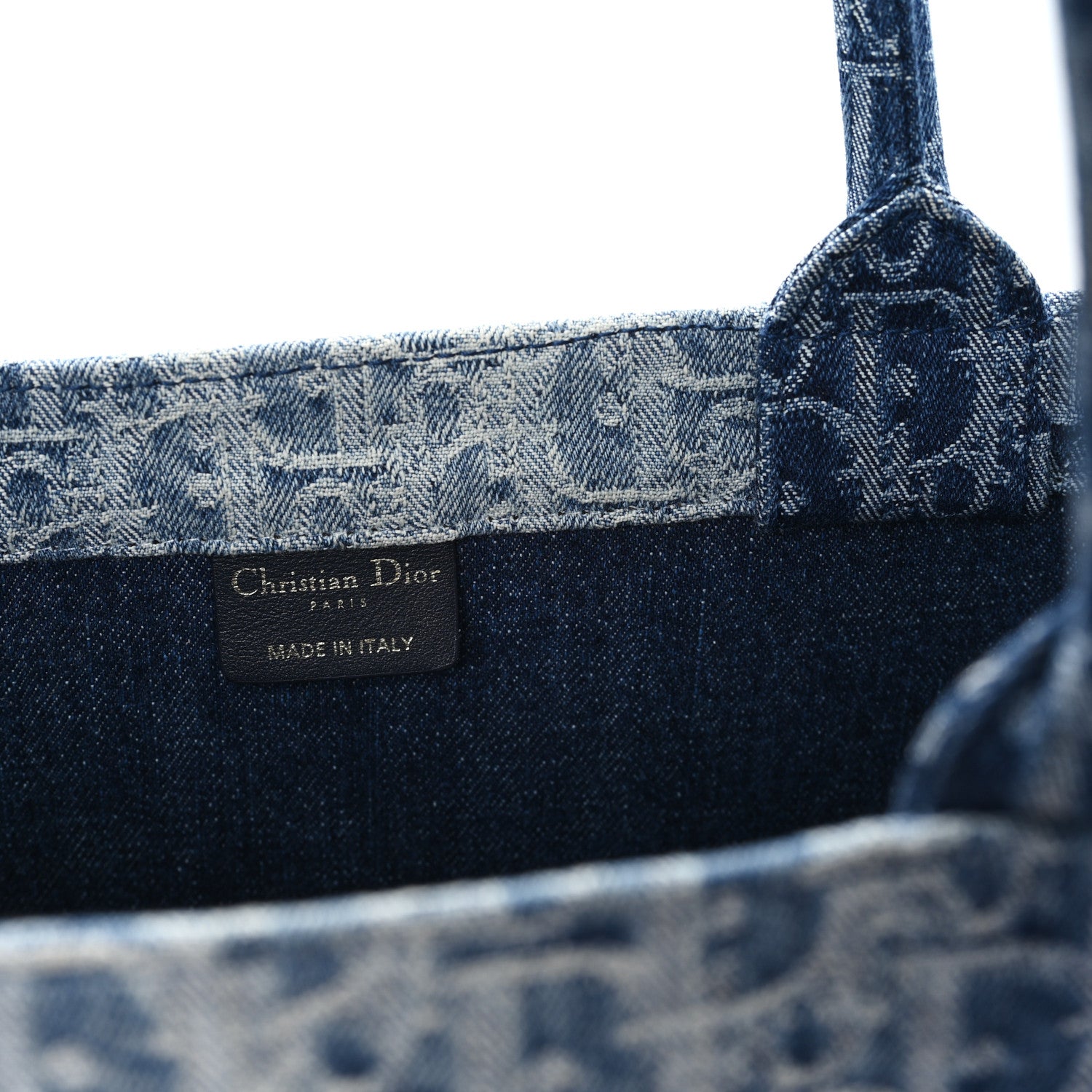 Oblique Denim Large Book Tote Blue