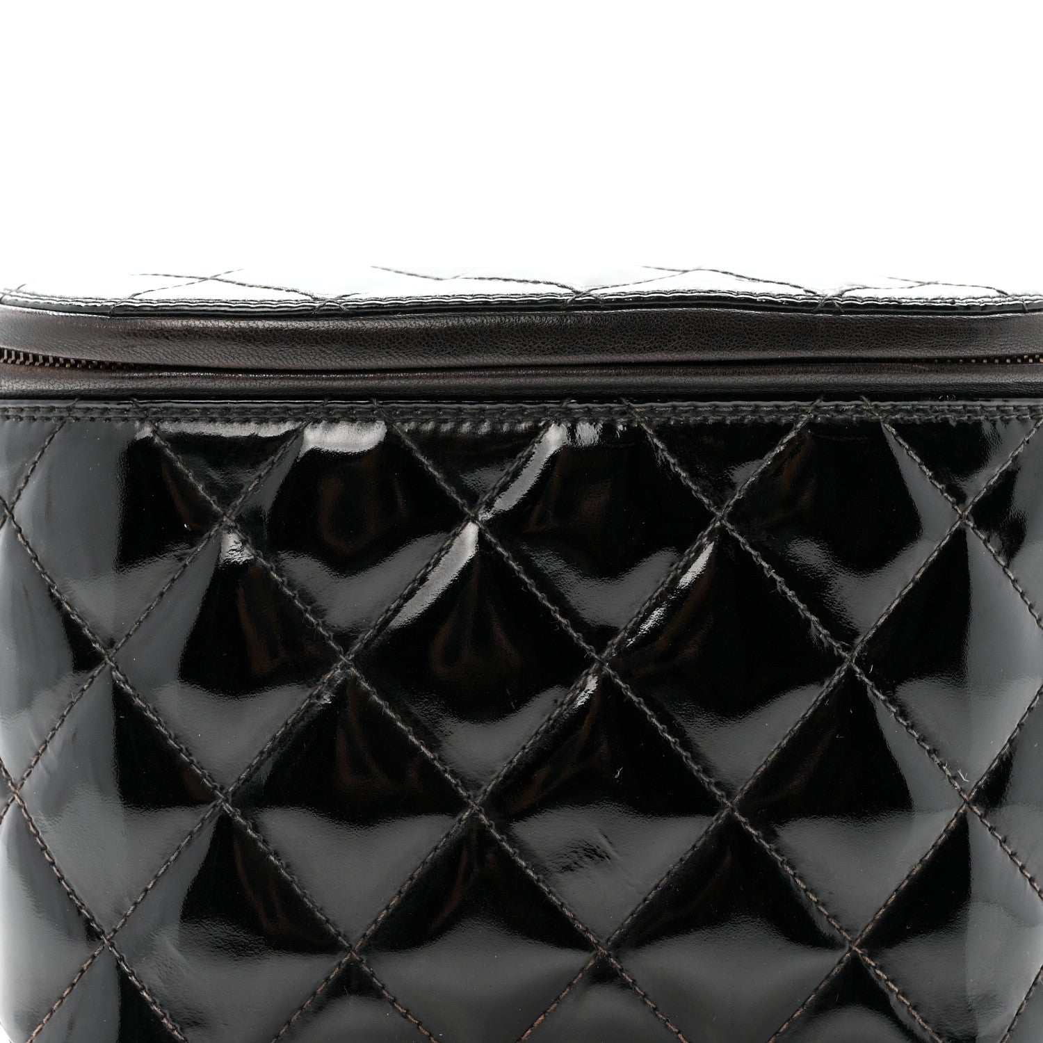 Patent Calfskin Quilted Waist Belt Bag 70 28 Black