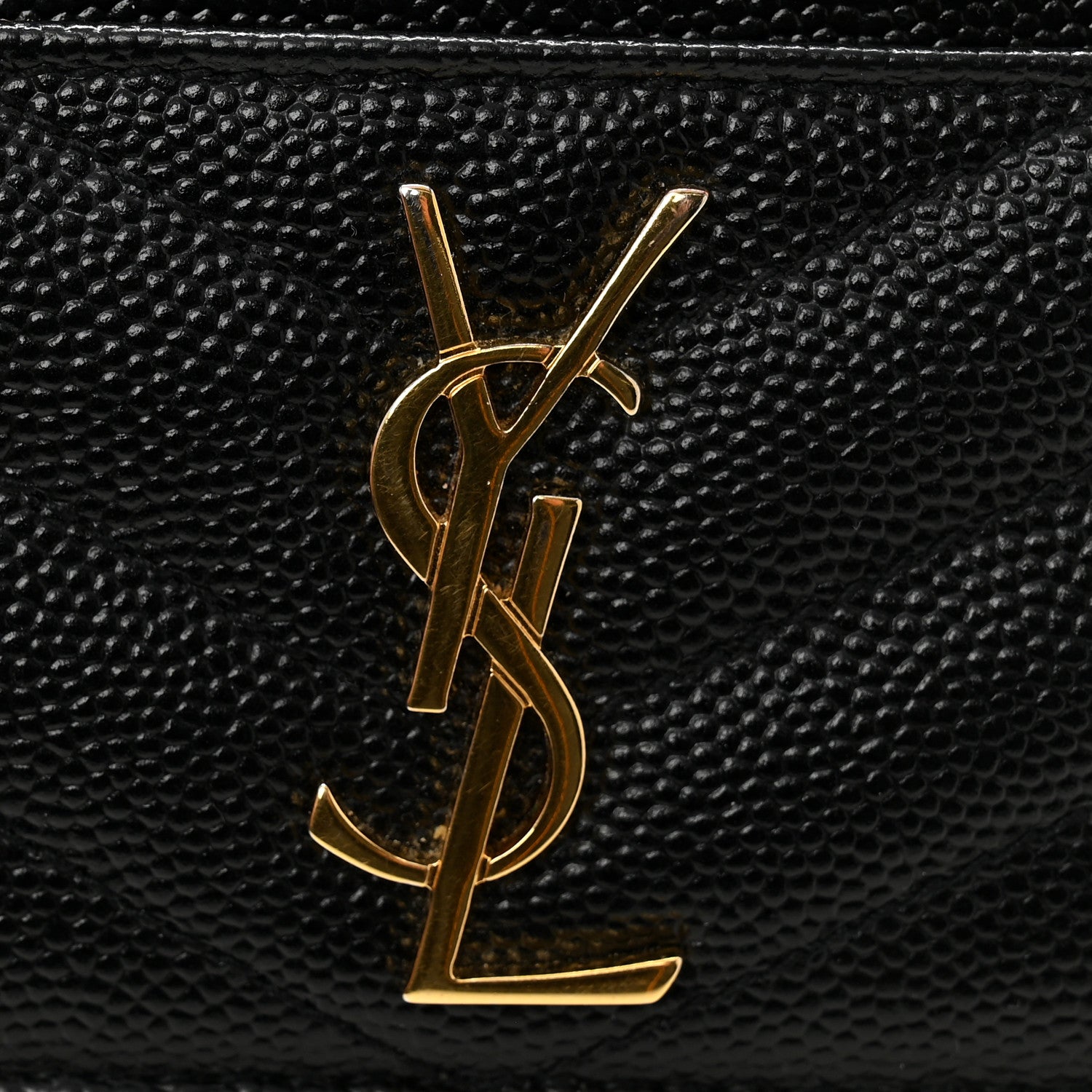 Grain De Poudre Matelasse Chevron Monogram Credit  Case Black