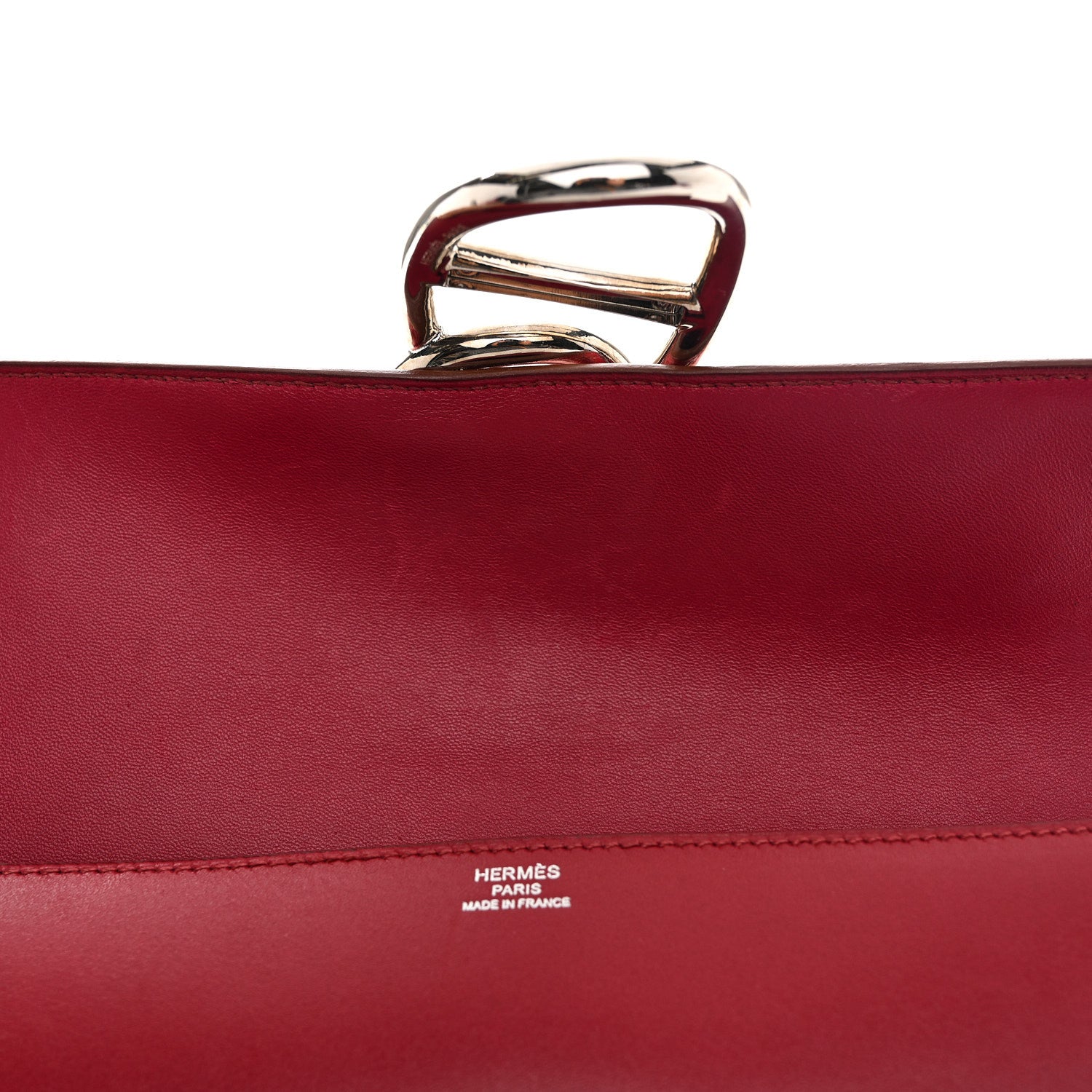 Tadelakt Egee Clutch Rouge Vif