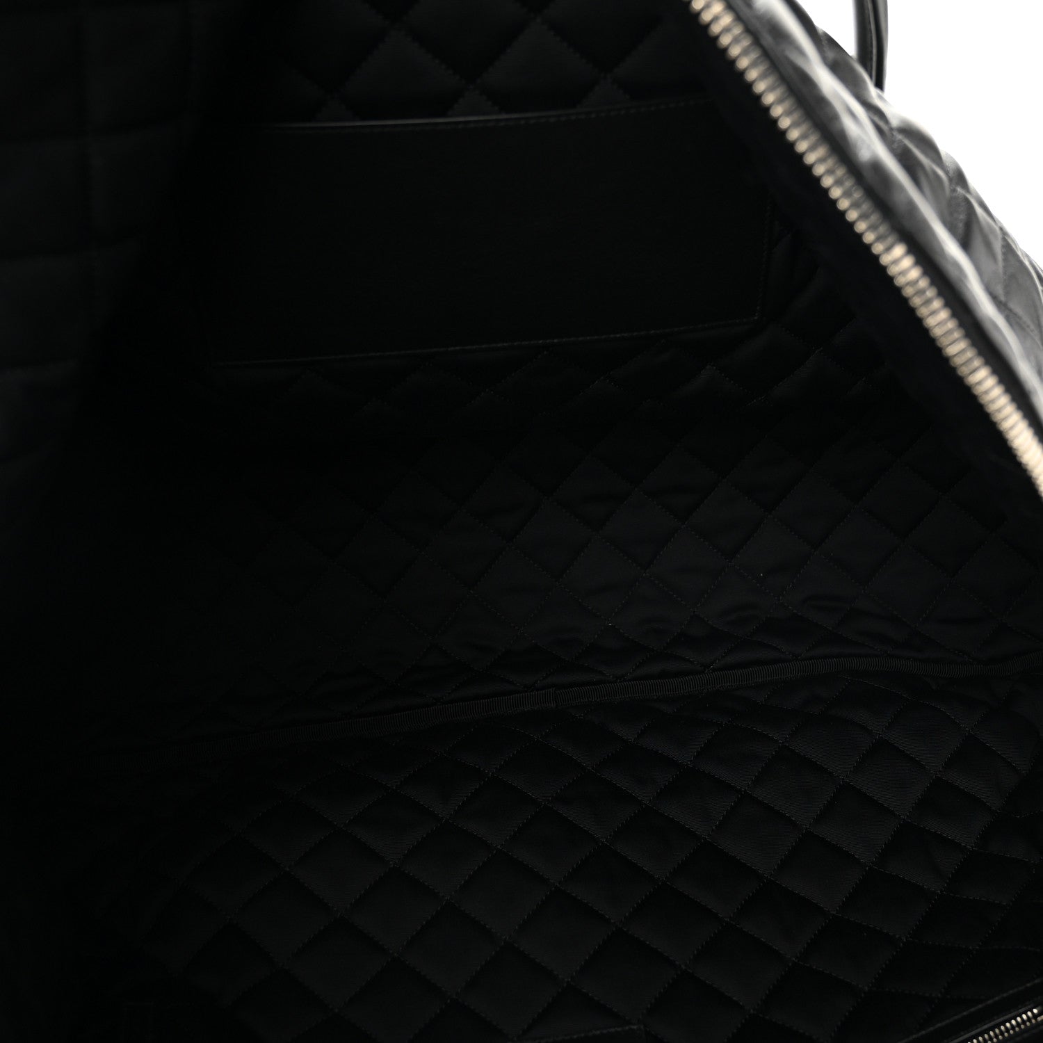 Calfskin Quilted ES Giant Travel Bag Black