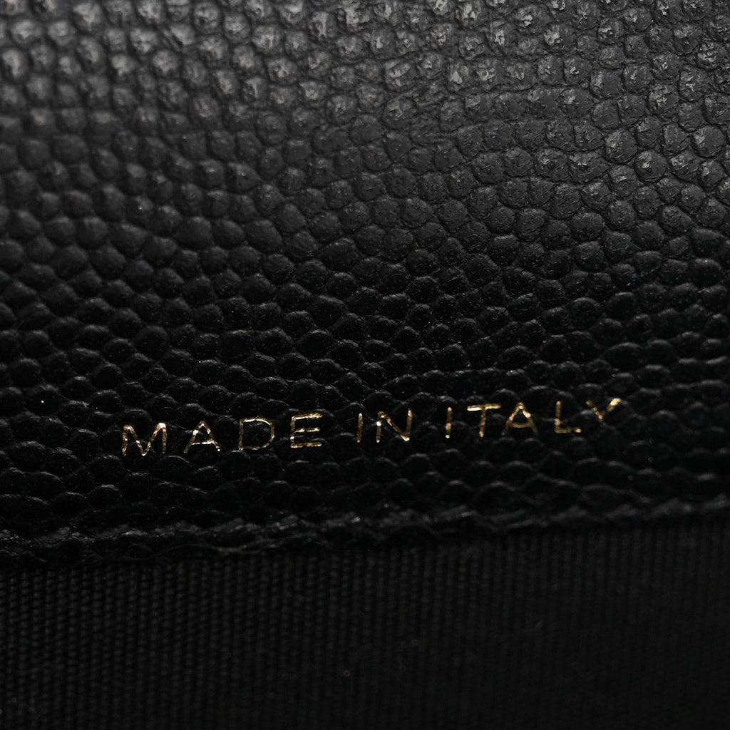 Caviar Quilted Boy Flap  Holder Black