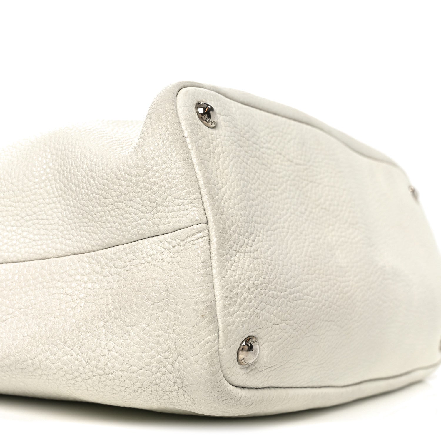 Vitello Daino Hobo Bag White