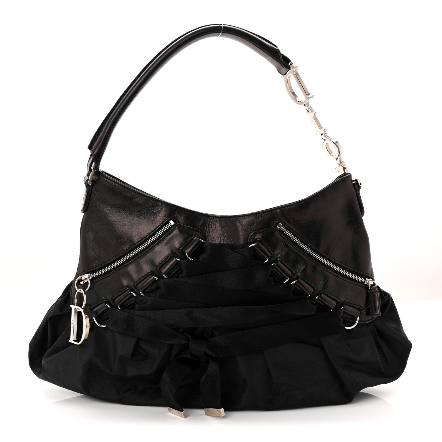 Satin Ballet Evening Bag Black