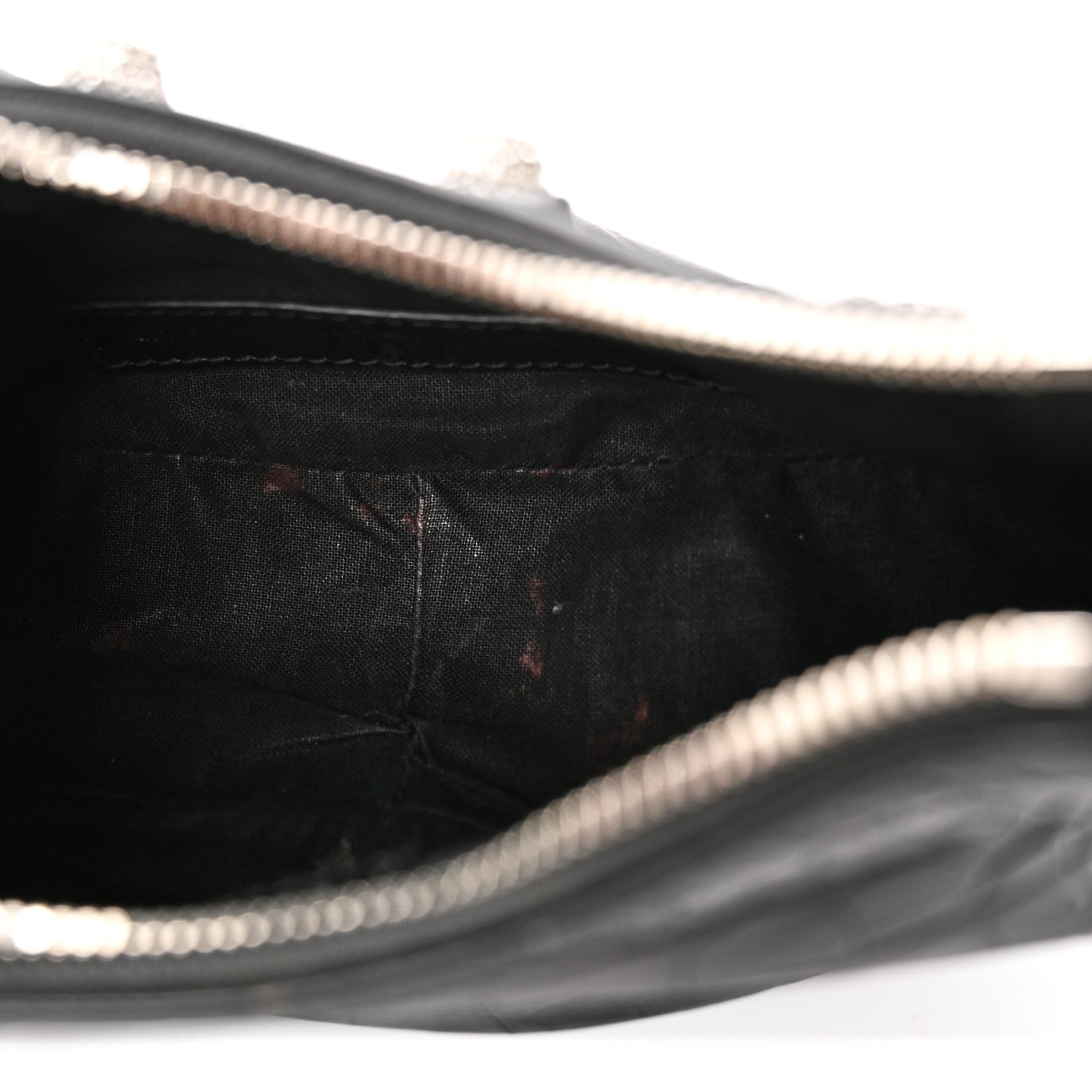 Extra Supple Calfskin Crystal Crocodile Embossed Le Cagole Shoulder Bag XS Black
