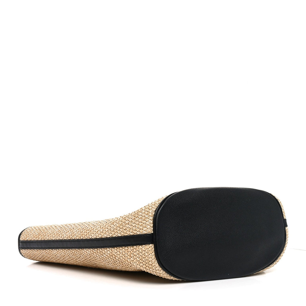 Raffia Saint Jacques Tote Black