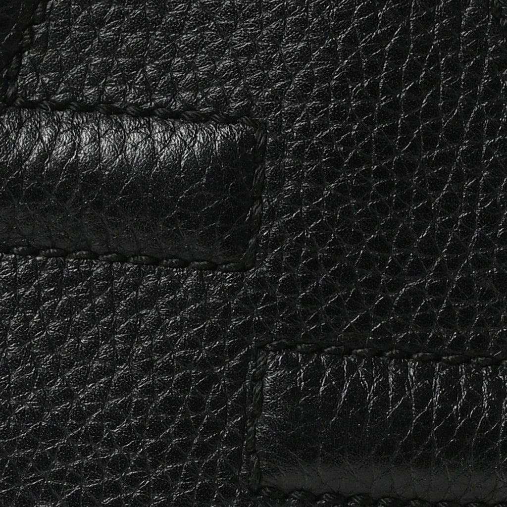 Pebbled Calfskin Medium Soho Chain Shoulder Bag Black
