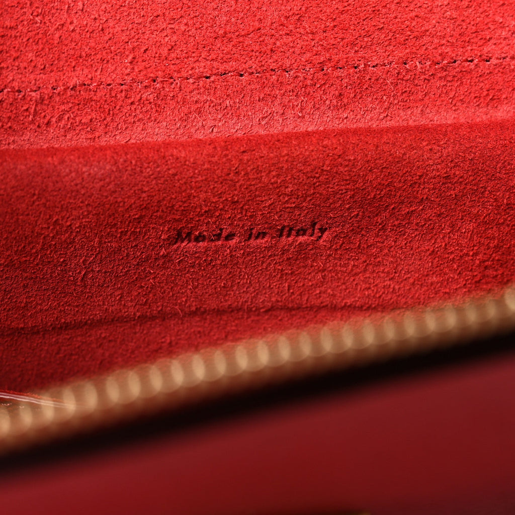 Baby Grained Calfskin Micro Belt Bag Coquelicot