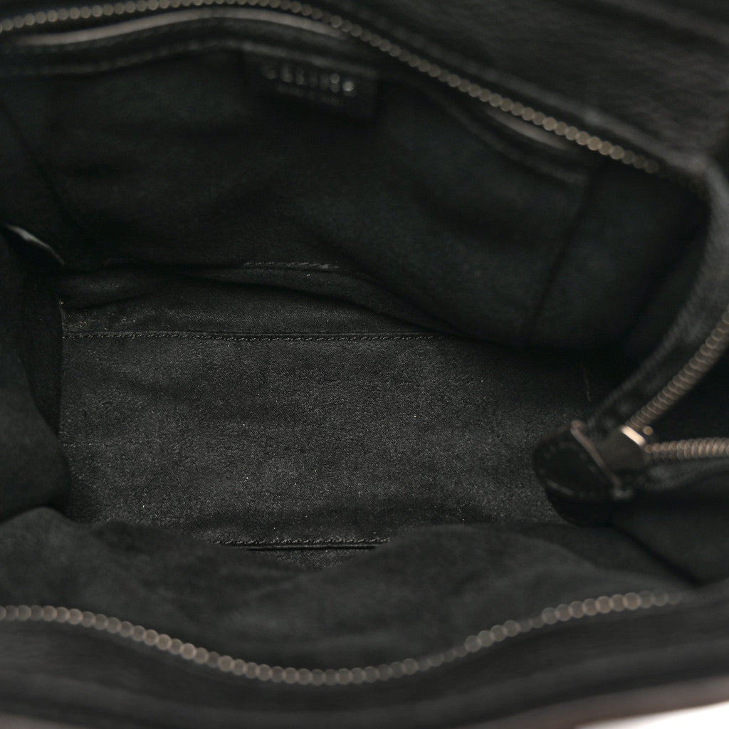 Drummed Calfskin Nano Luggage Black