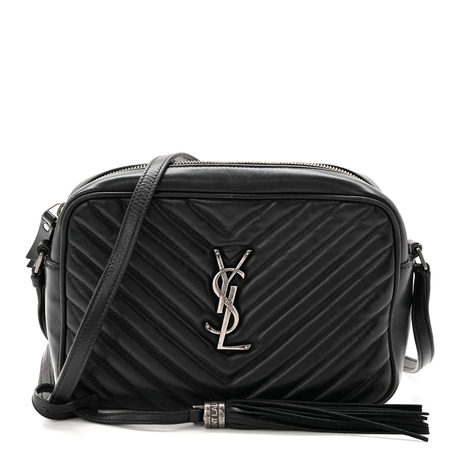 Calfskin Matelasse Monogram Lou Camera Bag Black