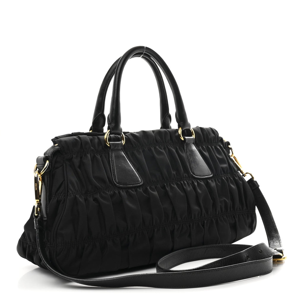 Tessuto Nylon Gaufre Tote Black