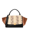 Snakeskin Suede Trapeze Brown