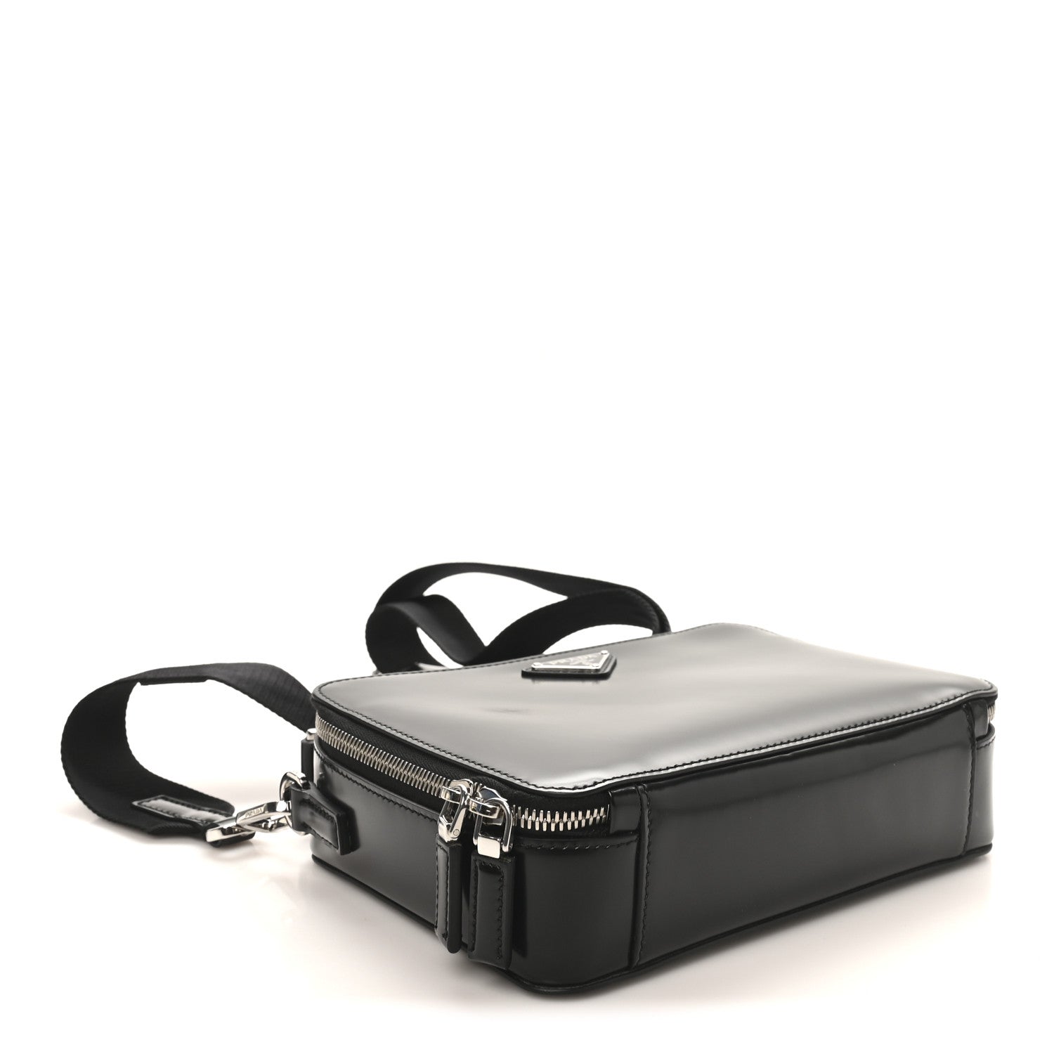 Spazzolato Medium Brique Crossbody Bag Black