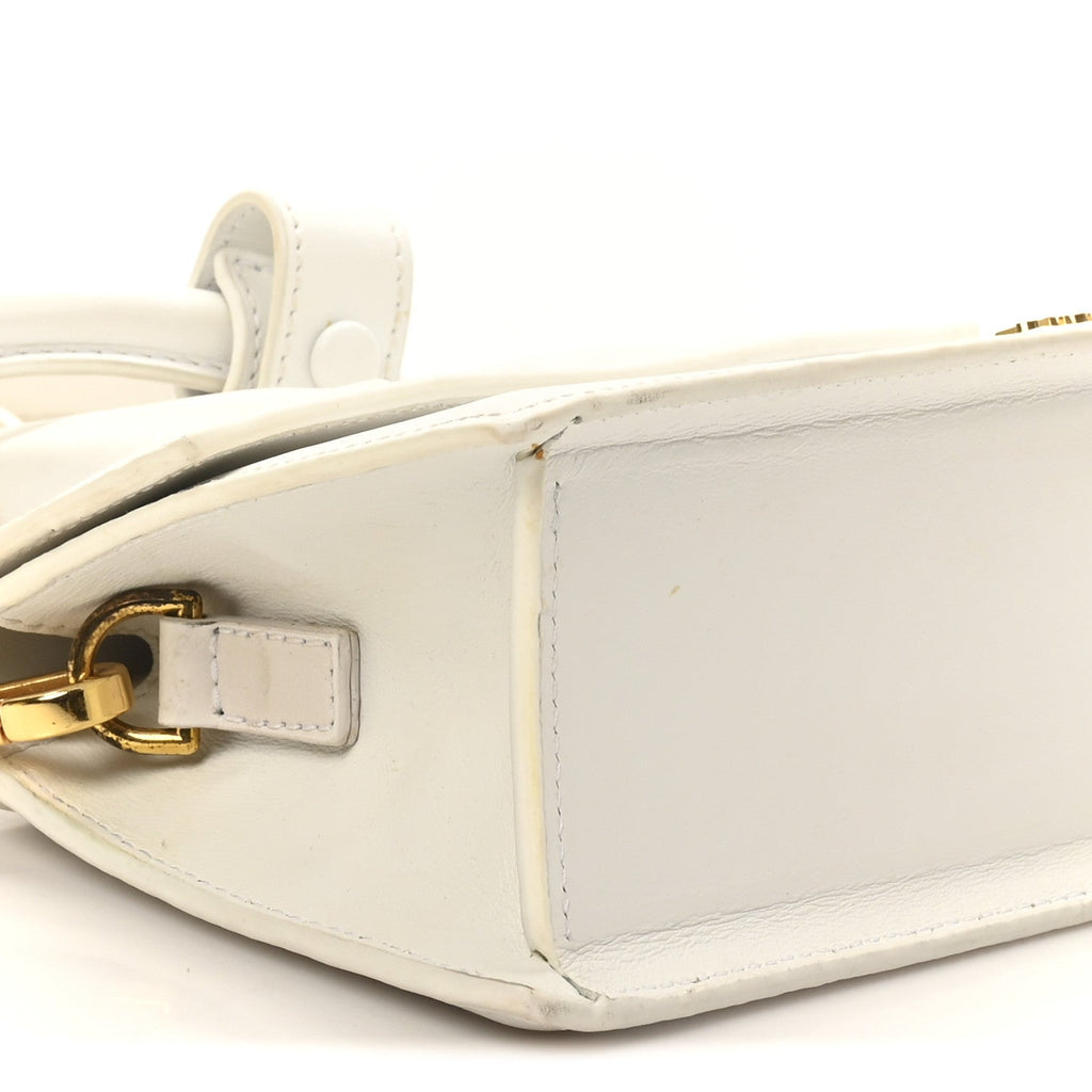 Smooth Calfskin Le Chiquito Noeud White